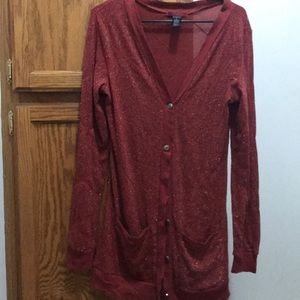 BKE red Cardigan